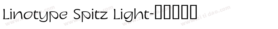 Linotype Spitz Light字体转换